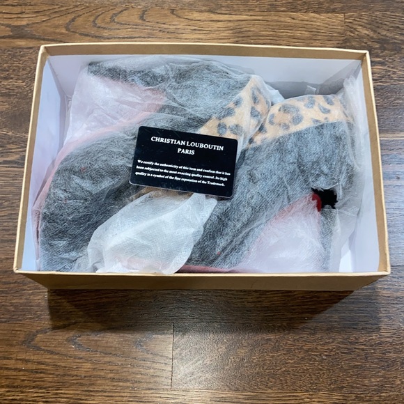 Christian Louboutin Black Suede Leopard Pony Boots / Booties - Picture 8 of 9